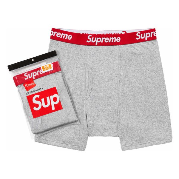 Hanes Boxer Briefs Grey supreme-hanes-boxer-briefs-grey фото