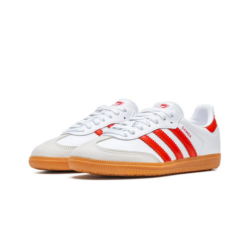 Adidas Samba OG White Solar Red Gum IF6513 фото