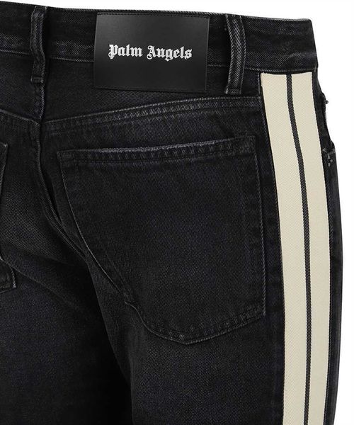 Palm Angels Washed Effect Track Denim Jeans PMYA028C99DEN002-33 фото