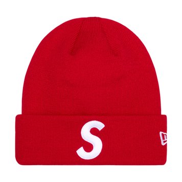 Supreme New Era S Logo Beanie Red supreme-new-era-s-logo-beanie фото