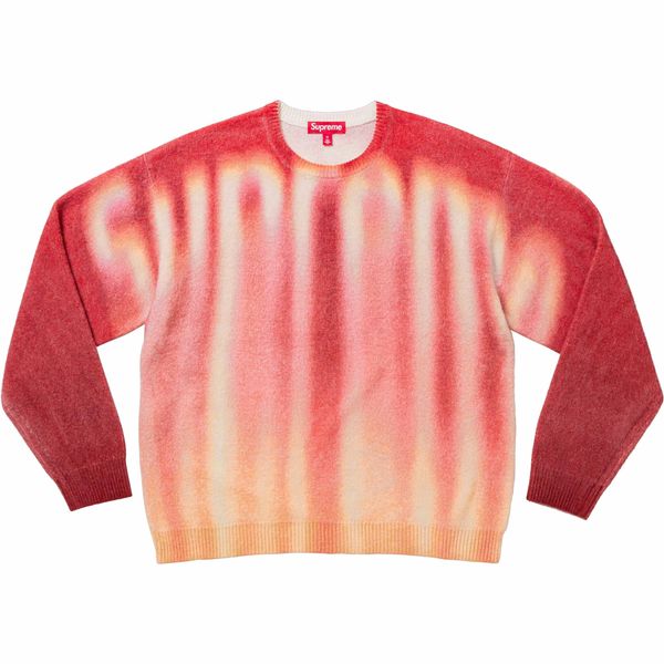 Supreme Blurred Logo Sweater Red blurred-logo-sweater-red фото