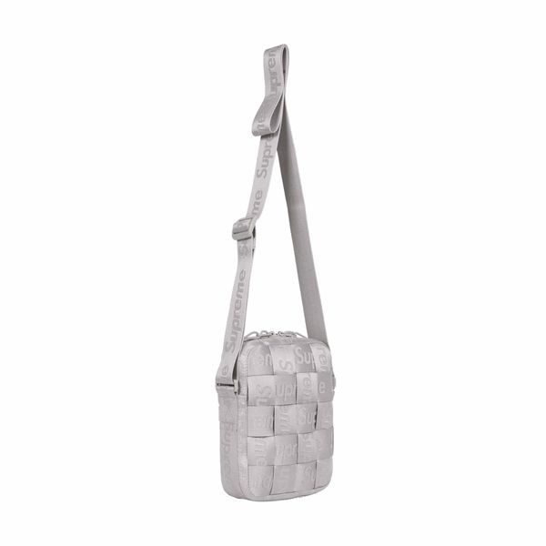 Supreme Woven Shoulder Bag Grey supreme-woven-shoulder-bag-grey фото