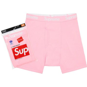 SUPREME®/HANES® Boxer Briefs Pink (2 PACK) supreme-hanes-boxer-briefs-pink-2-pack фото