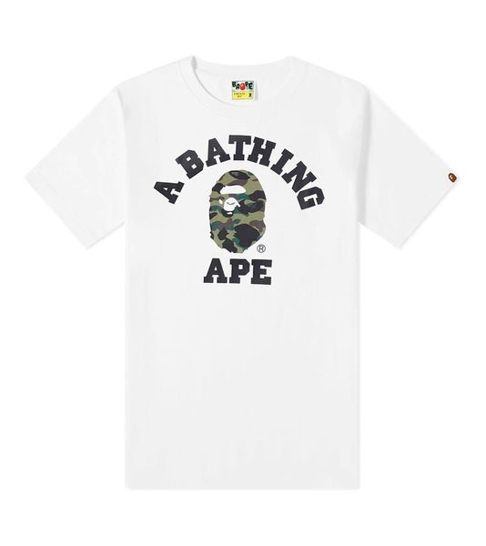 Bape 1St Camo College T-Shirt 001tej301010m-whtgrn-L фото