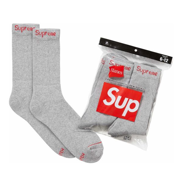 Hanes Socks Grey supreme-hanes-socks-grey фото